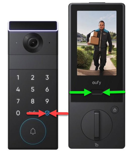 Front door lock keypad